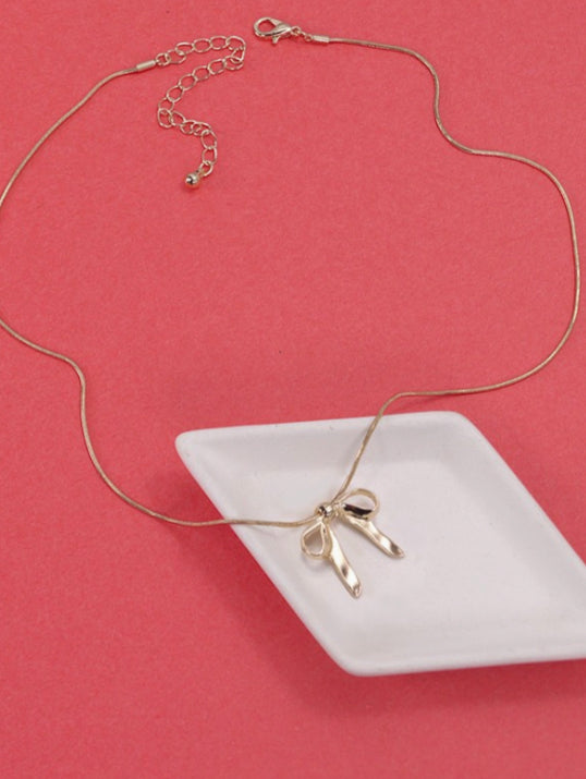 C U in Trendy Bow Necklace
